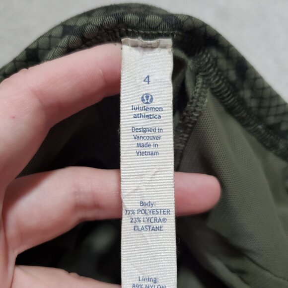 LULULEMON Jet Crop Slim Luxtreme 26" Pants Ankle Stretch Snake Green Women's 4 - Picture 11 of 14